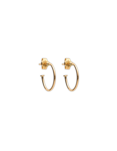 Argollas Oro Amarillo Y Circonita