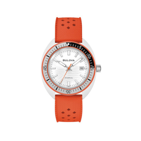 Reloj Bulova Snorkel 98B448. Género: Hombre,Mujer. Material: Cerámica. Tamaño: De 39mm a 42mm. Correa: Caucho. Color esfera: Blanco. Estilo: Deportivo. Movimiento: Cuarzo. Características técnicas: Calendario,Hora y segundero