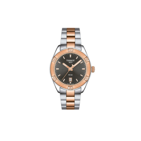 Reloj Tissot PR100 T101.910.22.061.00. Género: Mujer. Material: Acero. Tamaño: De 32mm a 38mm. Correa: Combinados. Color esfera: Otros. Estilo: Casual. Movimiento: Cuarzo. Características técnicas: Hora y segundero,Calendario