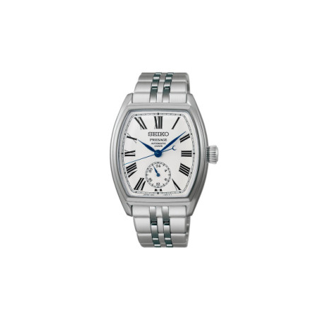 Reloj Seiko Presage Classic Series SPB573J1. Género: Hombre. Material: Acero. Tamaño: De 32mm a 38mm. Correa: Acero. Color esfera: Blanco. Estilo: Clásico. Movimiento: Automático. Características técnicas: Hora y segundero,Reserva de marcha