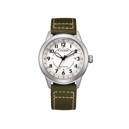 Reloj Citizen Of Collection AW1870-08A. Género: Hombre. Material: Acero. Tamaño: De 39mm a 42mm. Correa: Nato. Color esfera: Blanco. Estilo: Casual. Movimiento: Eco Drive. Características técnicas: Calendario,Reserva de marcha,Hora y segundero