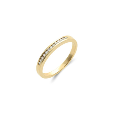 Anillo Oro Amarillo Y Diamantes. Género: Mujer. Material: Oro amarillo. Piedras: Diamantes