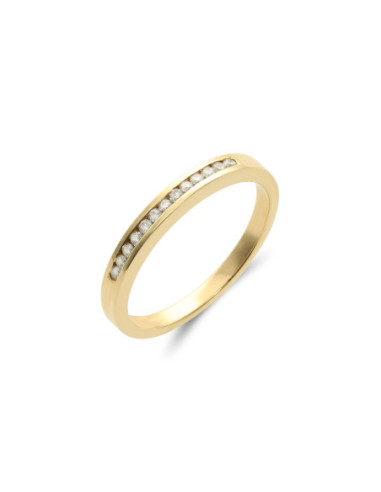 Anillo Oro Amarillo Y Diamantes