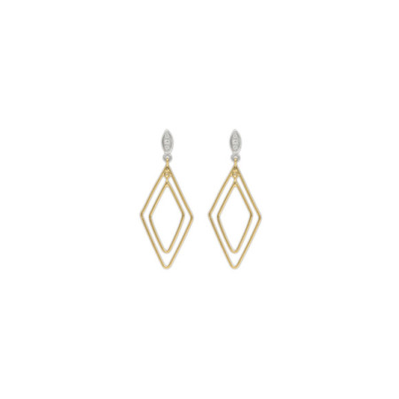 Pendientes Plata Chapada y Circonitas. Género: Mujer. Material: Plata,Plata chapada. Piedras: Circonitas
