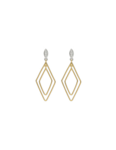 Pendientes Plata Chapada y Circonitas