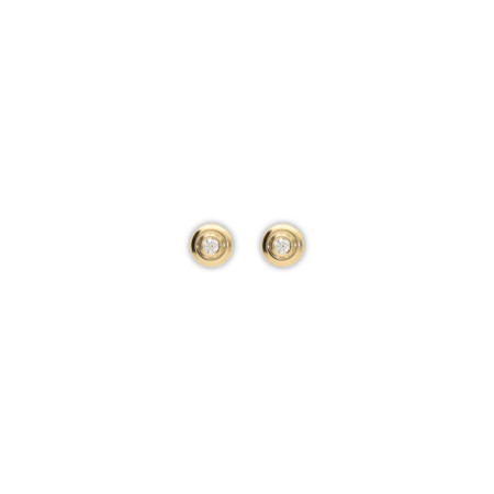 Pendientes Oro Amarillo Y Diamante. Género: Mujer. Material: Oro amarillo. Piedras: Diamantes