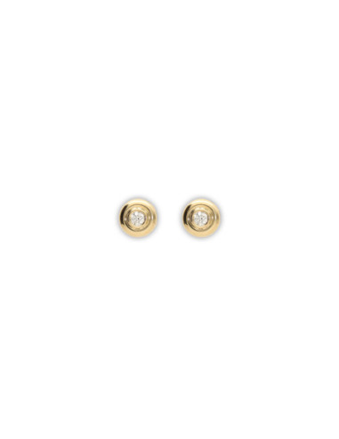 Pendientes Oro Amarillo Y Diamante