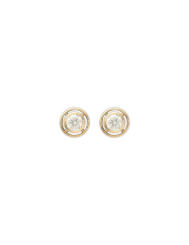 Pendientes Oro Amarillo Y Diamante