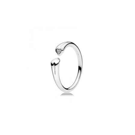 Anillo Pandora Abierto Dos Corazones 196572CZ