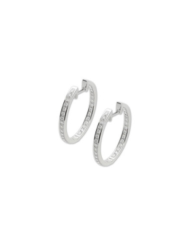 Argollas Oro Blanco Y Diamantes