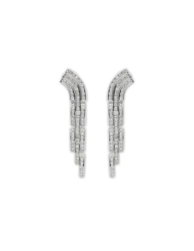 Pendientes Oro Blanco Y Diamantes