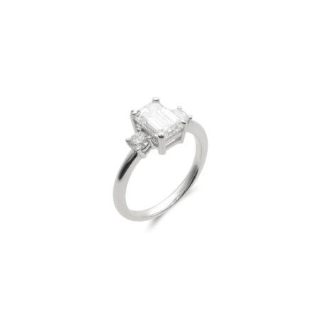 Anillo Oro Blanco Y Diamantes. Género: Mujer. Material: Oro blanco. Piedras: Diamantes
