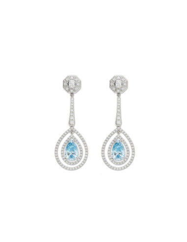 Pendientes Oro Blanco Y Diamantes
