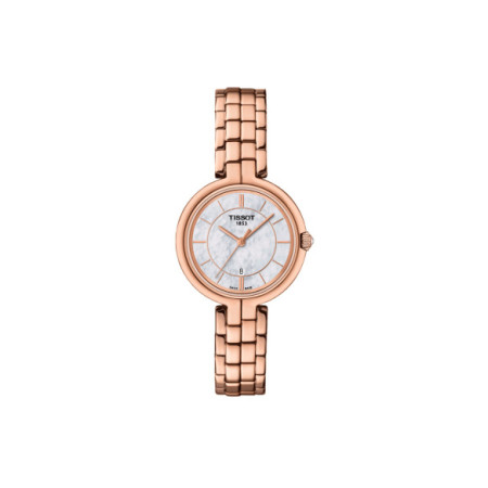 Reloj Tissot Flamingo 30mm T094.210.33.111.01. Género: Mujer. Material: Acero. Tamaño: Menos de 32mm. Correa: Acero. Color esfera: Nácar. Estilo: Clásico. Movimiento: Cuarzo. Características técnicas: Calendario,Hora y segundero