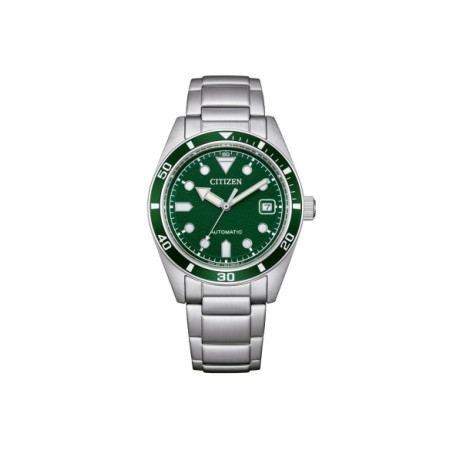 Reloj Citizen Automatic Unisex NJ0220-52X. Género: Hombre,Mujer. Material: Acero. Tamaño: De 32mm a 38mm. Correa: Acero. Color esfera: Verde. Estilo: Casual. Movimiento: Automático. Características técnicas: Calendario,Reserva de marcha,Hora y segundero