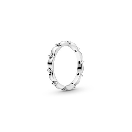Anillo Pandora Banda De Pétalos 198791C01. Género: Mujer. Material: Plata. Piedras: Circonitas