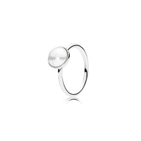 Anillo Pandora Gota Luminosa 191010WCP. Género: Mujer. Material: Plata. Piedras: Perlas