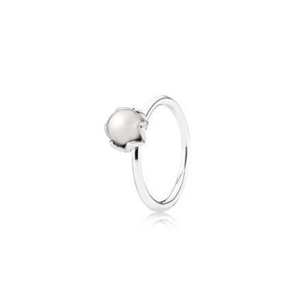 Anillo Pandora Cultured Elegance 190865P. Género: Mujer. Material: Plata. Piedras: Perlas