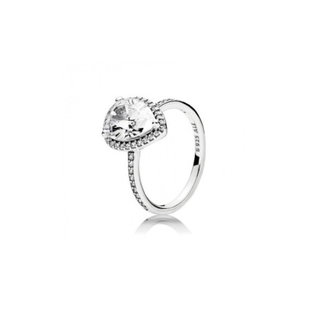 Anillo Pandora Lágrima Radiante 196251CZ. Género: Mujer. Material: Plata. Piedras: Circonitas