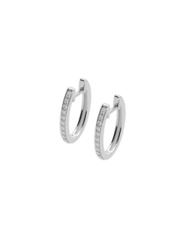 Argollas Oro Blanco Y Diamantes