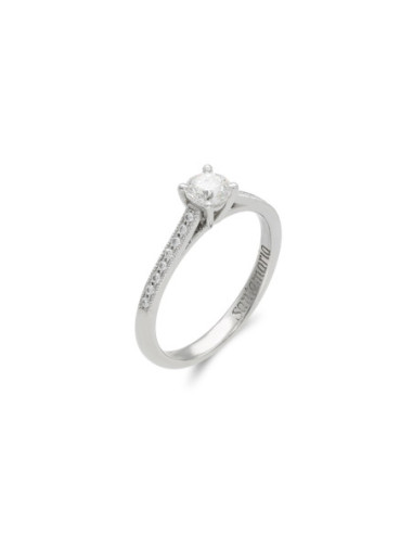 Anillo Platino Y Diamantes