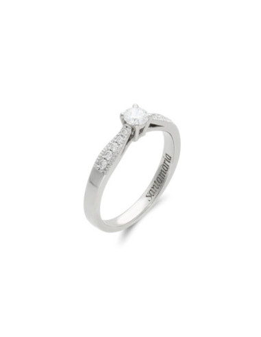 Anillo Platino Y Diamantes
