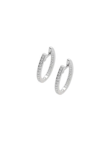 Argollas Oro Blanco Y Diamantes