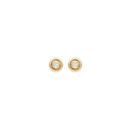 Pendientes Oro Amarillo Y Diamante. Género: Mujer. Material: Oro amarillo. Piedras: Diamantes