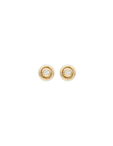 Pendientes Oro Amarillo Y Diamante
