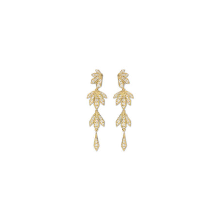 Pendientes Oro Amarillo Y Diamantes. Género: Mujer. Material: Oro amarillo. Piedras: Diamantes