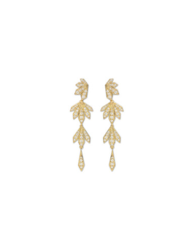 Pendientes Oro Amarillo Y Diamantes