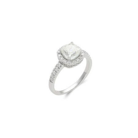 Anillo Oro Blanco Y Diamantes. Género: Mujer. Material: Oro blanco. Piedras: Diamantes