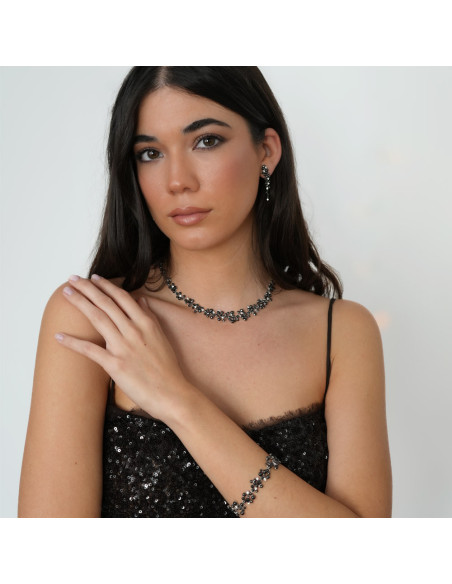 Gargantilla Oro Blanco Y Diamantes