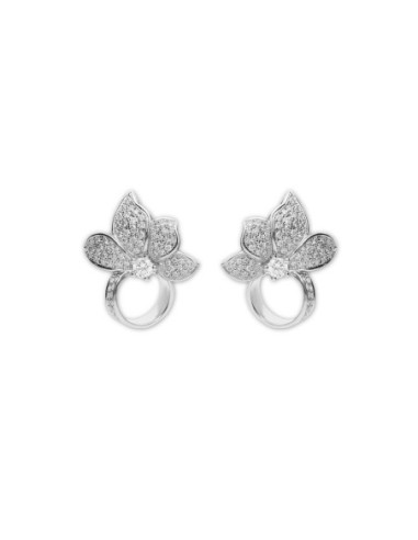 Pendientes Oro Blanco Y Diamantes