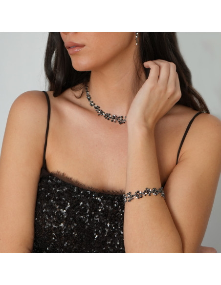 Pulsera Oro Blanco Y Diamantes