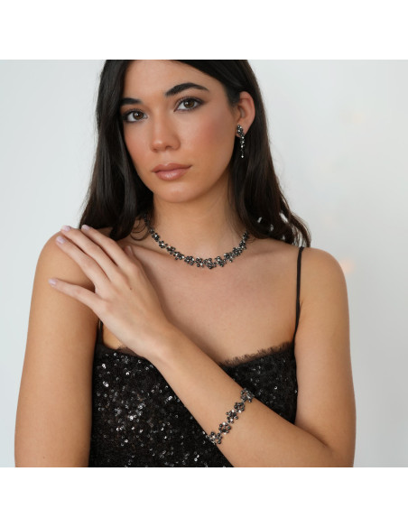 Pulsera Oro Blanco Y Diamantes