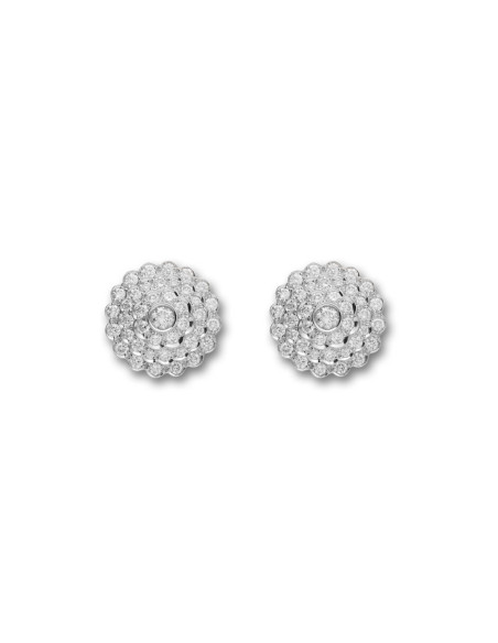 Pendientes Oro Blanco Y Diamantes