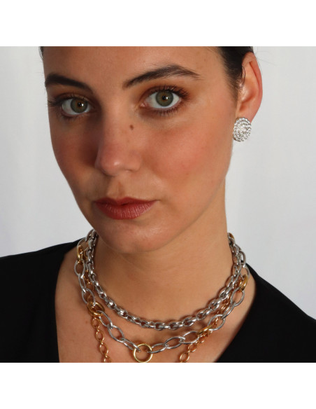 Pendientes Oro Blanco Y Diamantes