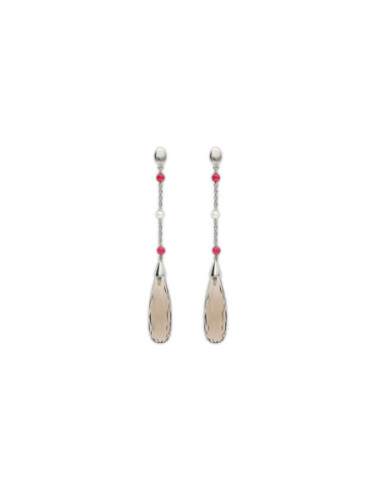 Pendientes Plata, Perla, Jade Y Cuarzo
