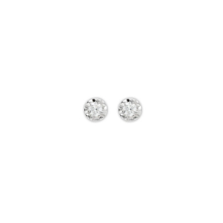 Pendientes Oro Blanco Y Diamante. Género: Mujer. Material: Oro blanco. Piedras: Diamantes
