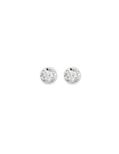 Pendientes Oro Blanco Y Diamante