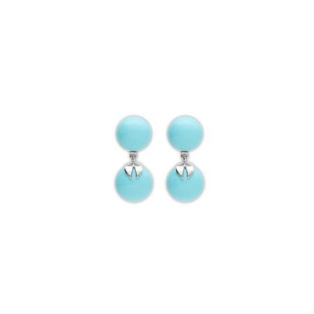Pendientes Oro Blanco Y Neolite. Género: Mujer. Material: Oro blanco. Piedras: Otras gemas