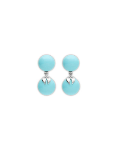 Pendientes Oro Blanco Y Neolite