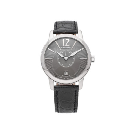 Reloj Chopard L.U.C Twin José Carreras 18k White Gold 39mm Edición Limitada 161909-1002. Género: Hombre. Material: Oro. Tamaño: De 39mm a 42mm. Correa: Piel. Color esfera: Gris. Estilo: Clásico. Movimiento: Automático. Características técnicas: Hora y segundero,Calendario