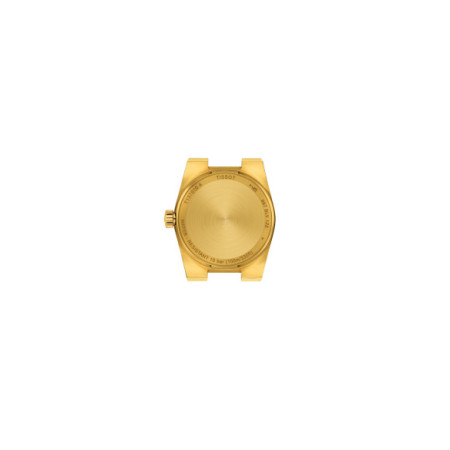 Reloj Tissot PRX 25MM T137.010.33.021.00. Género: Mujer. Material: Acero. Tamaño: Menos de 32mm. Correa: Acero. Color esfera: Dorada. Estilo: Clásico. Movimiento: Cuarzo. Características técnicas: Hora y segundero
