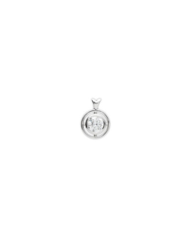 Colgante Oro Blanco Y Diamante