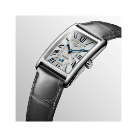 Reloj Longines DolceVita L5.512.4.71.3. Género: Mujer. Material: Acero. Tamaño: De 32mm a 38mm. Correa: Piel. Color esfera: Plateada. Estilo: Clásico. Movimiento: Cuarzo. Características técnicas: Hora y segundero