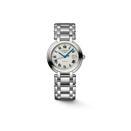 Reloj Longines PrimaLuna L8.113.4.71.6. Género: Mujer. Material: Acero. Tamaño: Menos de 32mm. Correa: Acero. Color esfera: Plata. Estilo: Clásico. Movimiento: Automático. Características técnicas: Calendario,Reserva de marcha,Hora y segundero