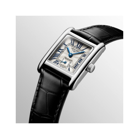 Reloj Longines Mini DolceVita L5.200.4.71.2. Género: Mujer. Material: Acero. Tamaño: Menos de 32mm. Correa: Piel. Color esfera: Plata. Estilo: Clásico. Movimiento: Cuarzo. Características técnicas: Hora y segundero