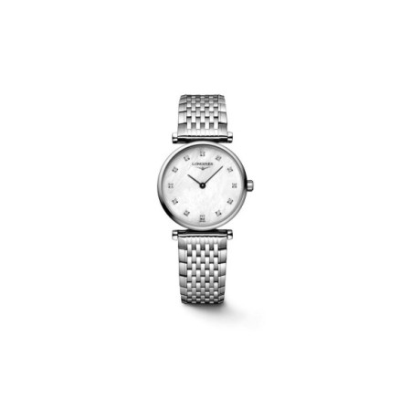 Reloj La Grande Classique de Longines L4.209.4.87.6. Género: Mujer. Material: Acero. Tamaño: Menos de 32mm. Correa: Acero. Color esfera: Nácar. Estilo: Clásico. Movimiento: Cuarzo. Características técnicas: Solo hora